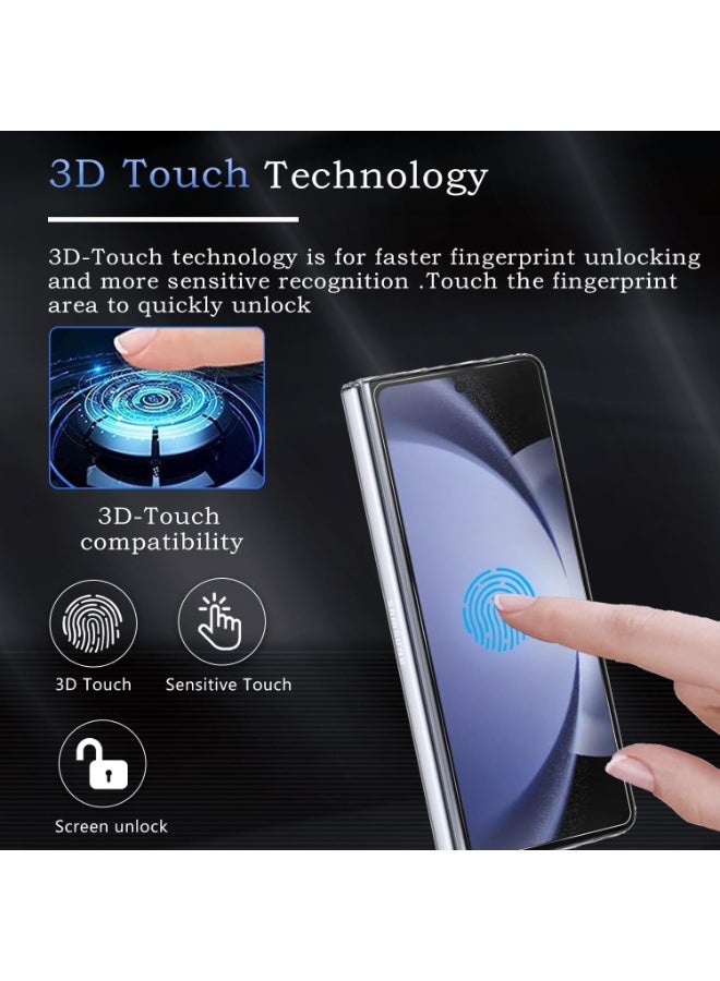 Muzz 2 Pak Matte Screen Protector for Samsung Galaxy Z Fold 7 front and Inside Screen Protective Film Hydrogel Anti-scratch films - Image 3