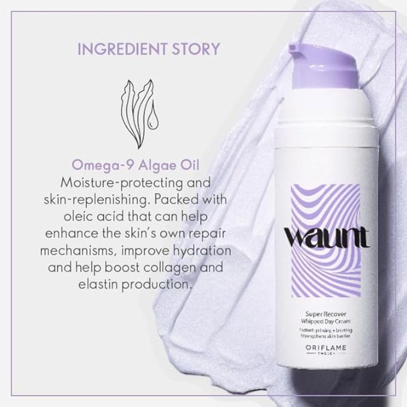 Oriflame Oriflame WAUNT Super Recover Whipped Day Cream Instant Priming Blurring Strengthens Skin Barrier LongLasting Hydration Soothing Suitable for All Skin Tones 50 ml - Image 3
