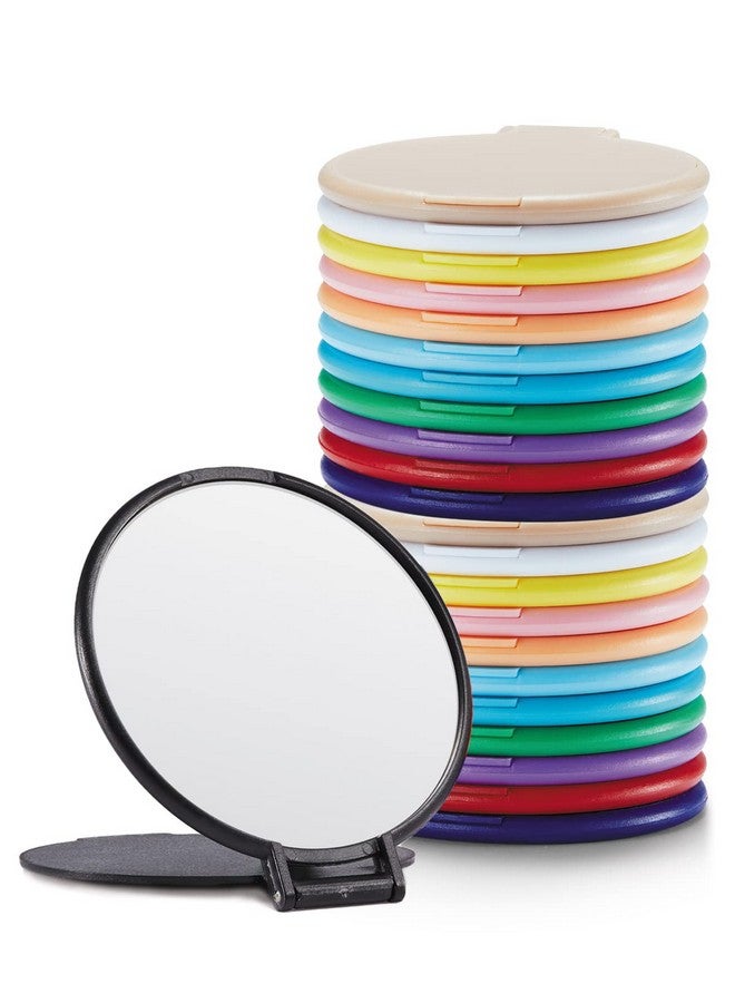 Getinbulk Compact Mirror Bulk, Round Makeup Mirror For Purse, Set Of 24 (12-Color)