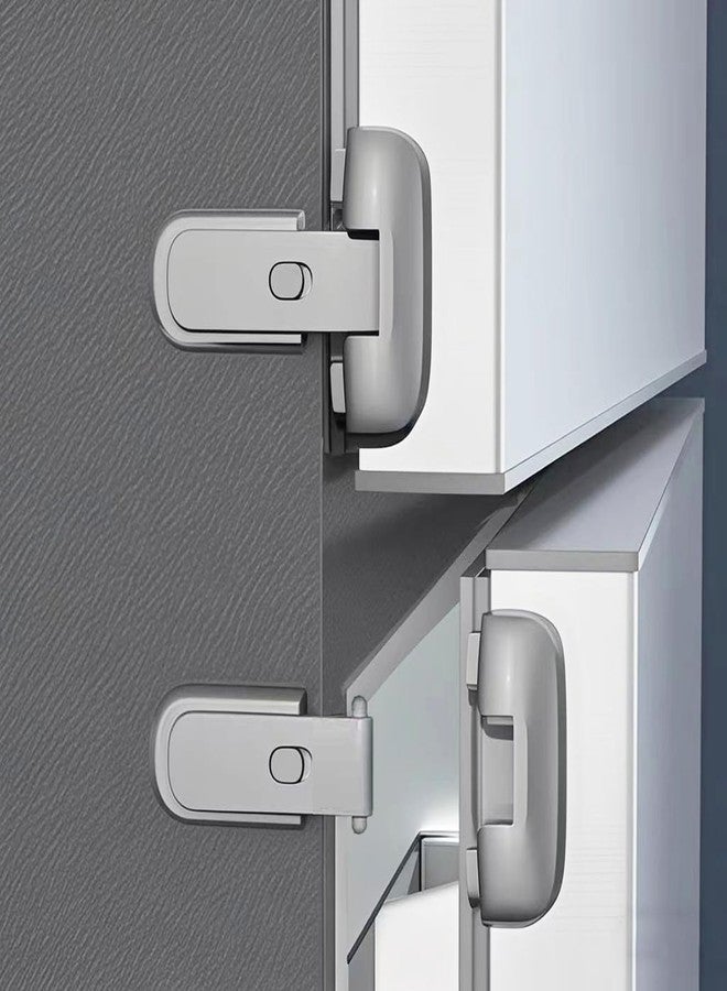 PILISPARK 2 Pack Refrigerator Lock for Kids with Adhesive, Child Proof Fridge Locks to Keep Door Closed, RV Refrigerator Door Latch, Freezer Door Lock for Toddlers Dogs and Cats, Easy Installation - Image 1