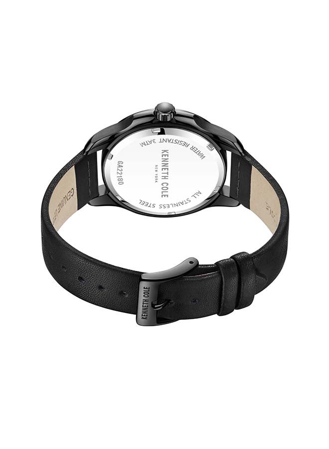 Kenneth Cole New York ساعة أنالوج كوارتز فضية بقطر 44 مم للرجال كلاسيكية عصرية - Image 2