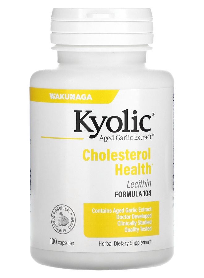 kyolic مستخلص الثوم aged™ مع الليسيثين لصحة الكوليسترول 100 كبسولة