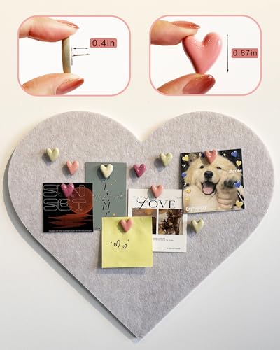 KEYDUACU 30 pcs - Heart Decorative Push Pins, Pink Cute Push Pins for Bulletin Board, Office or Home (30Pcs - Pink) - Image 3