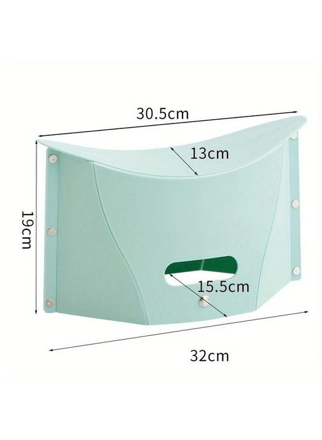 Light Green 4 Color Folding Stool Portable Durable With Storage For Indoor Outdoor - Image 4