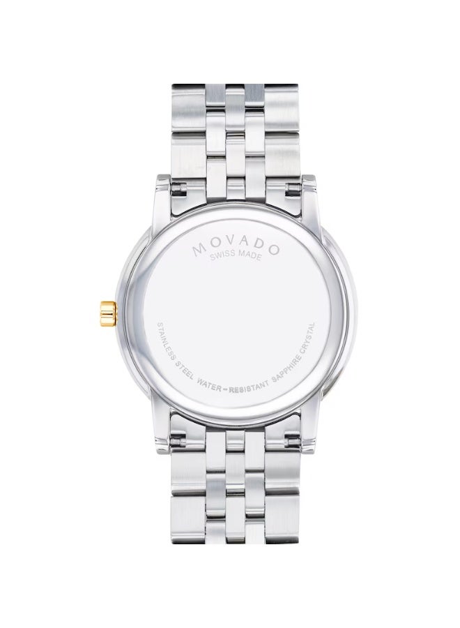 MOVADO BOLD Men's Movado Museum Classic Diamond Accent Two-Tone Watch with Black Dial (Model: 0606879) - Image 3