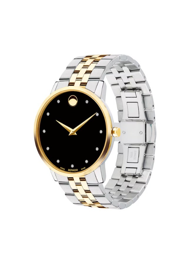 MOVADO BOLD Men's Movado Museum Classic Diamond Accent Two-Tone Watch with Black Dial (Model: 0606879) - Image 2