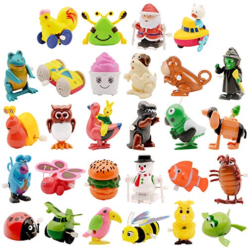 Nunkitoy Wind Up Toy,28 Pack Assorted Clockwork Toy Set, Wind Up Animal Party Favors Toy Great Gift for Boys Girls Kids Toddlers(Contents and Color May Vary) - Image 1