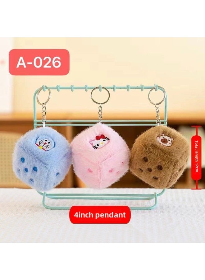 4 Inch Boutique Cute Keychain Grasp Doll Doll Doll Small Pendant Bag Plush Toy Gift-Color:026 Dice-Height:4inch ( 8cm - 15cm ) - Image 1