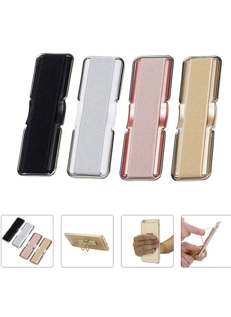 4pcs Elastic Finger Mount for Phone Mobile Phone Grip Holder for Smartphones Tablets (Random Color) - Image 3