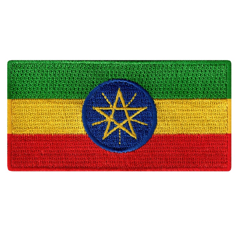 Cypress Collectibles Embroidered Patches Cypress Collectibles  Ethiopia Flag Patch  Premium Embroidered Appliqu  African Country Iron On Patches  Dimensions 35 x 175