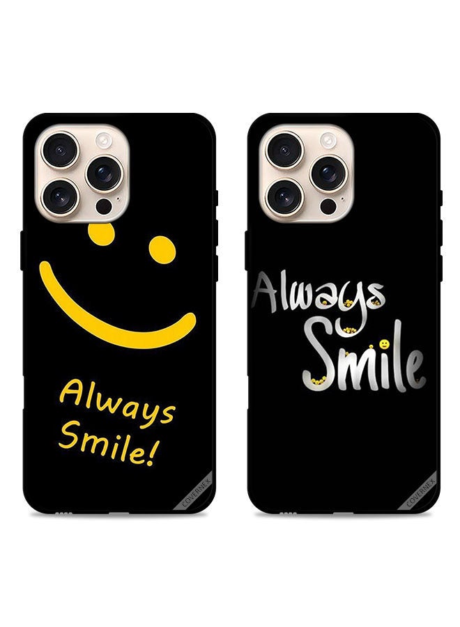 Covernex Two Cases For Apple iPhone 16 Pro Max Protective Covers Always Smile - Image 1
