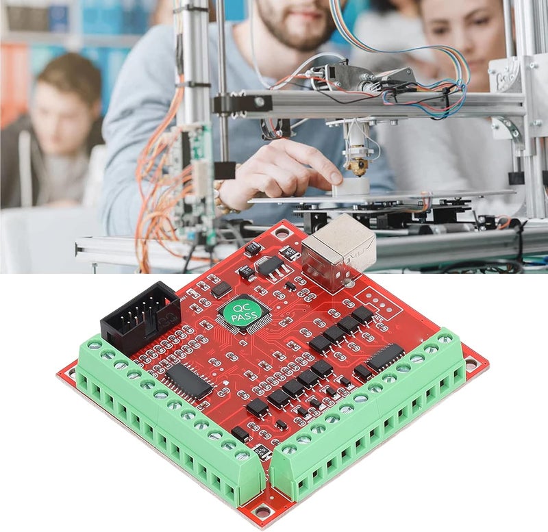 لوحة توصيل بطاقة وحدة تحكم الحركة USB ذات 4 محاور بتردد 100 كيلوهرتز للنقش بالتحكم الرقمي (CNC) ومحركات الخطوة (Stepper Motors) ووحدات الخدمة (Servo Drives) - 4 مدخلات عامة و4 مخارج ريلي معزولة بجهد يتراوح بين 0 و10 فولت. - Image 4