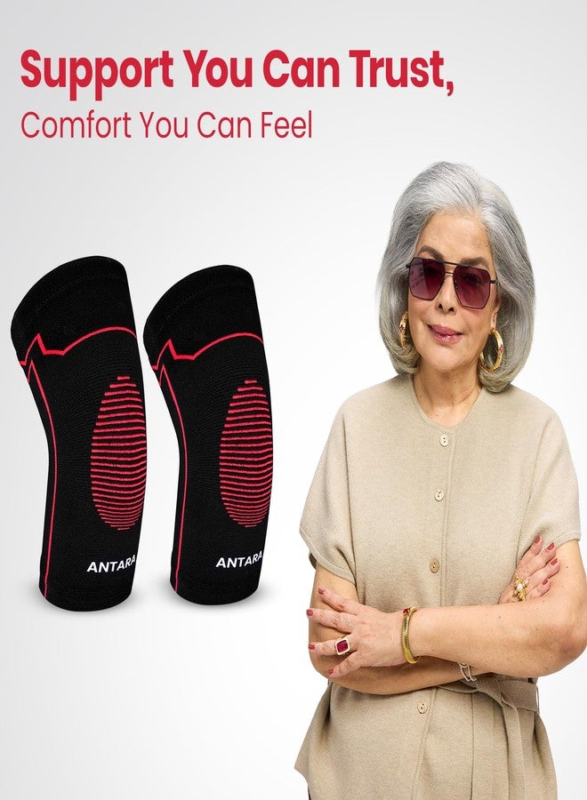 AGEasy Antara AGEasy (Max Group) Kneecap for Men & Women | Knee Support for Gym, Sports & Pain Relief | 4-Way Stretch, Anti-Slip, Inner Cotton Lining for Comfort | Knee Sleeves for Squats, Running & Cycling (M, Comfort Stretch Pro) - Image 2