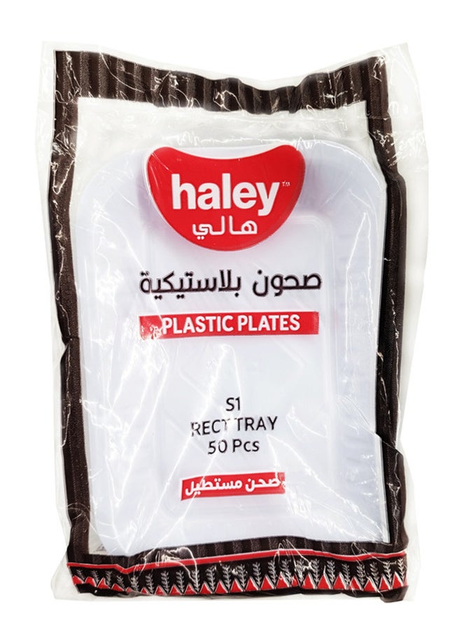 Haley Plate Plastic Rect Tray 50's