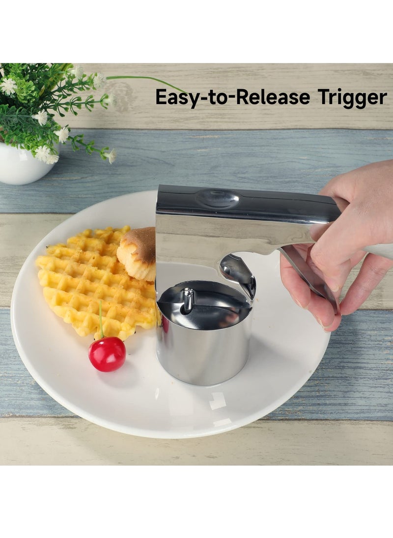 Excefore - Ice Cream Scooper, Easy-to-Release Ice Cream Scoop, Stainless Steel Big Volume Scoop, Trigger Scoop for Old-Fashion Style Nostalgic Ice Creams Cylindrical Ice Cream - Image 1