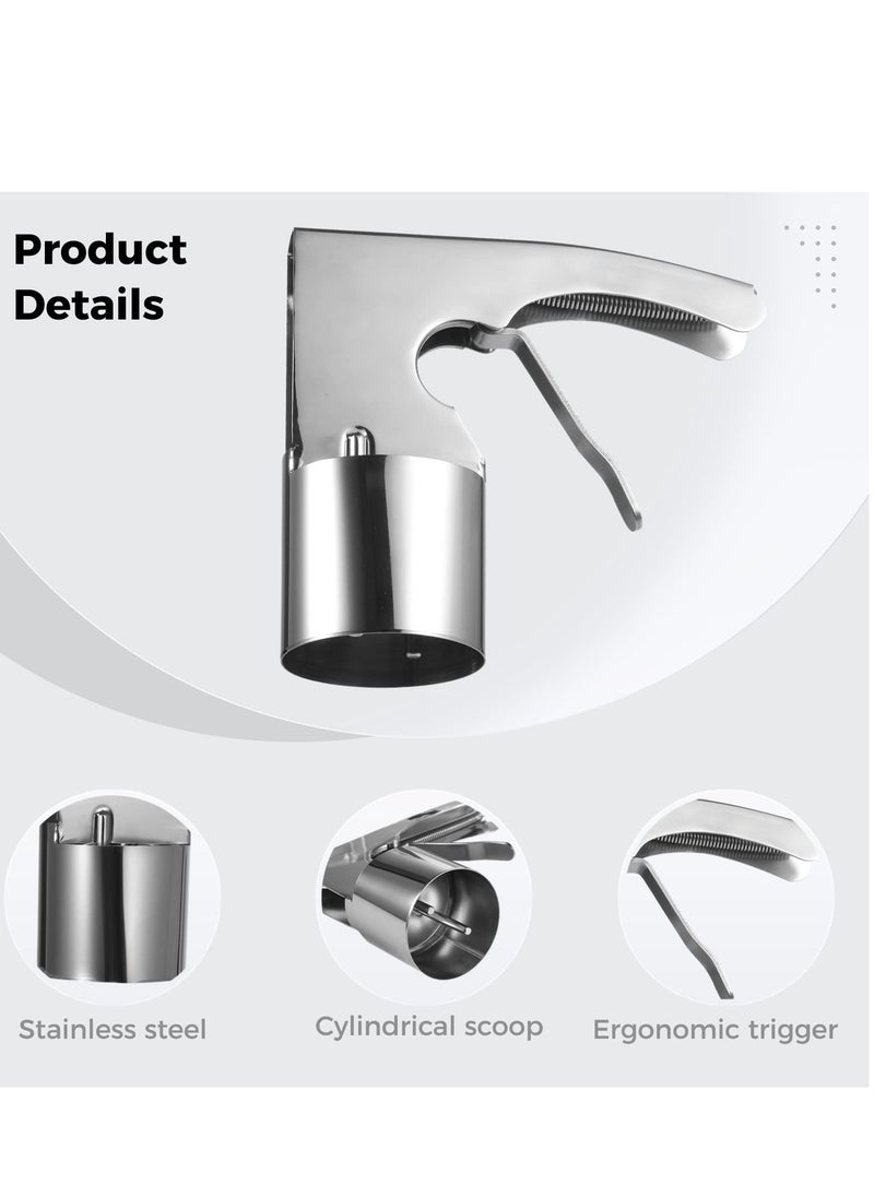 Excefore - Ice Cream Scooper, Easy-to-Release Ice Cream Scoop, Stainless Steel Big Volume Scoop, Trigger Scoop for Old-Fashion Style Nostalgic Ice Creams Cylindrical Ice Cream - Image 1