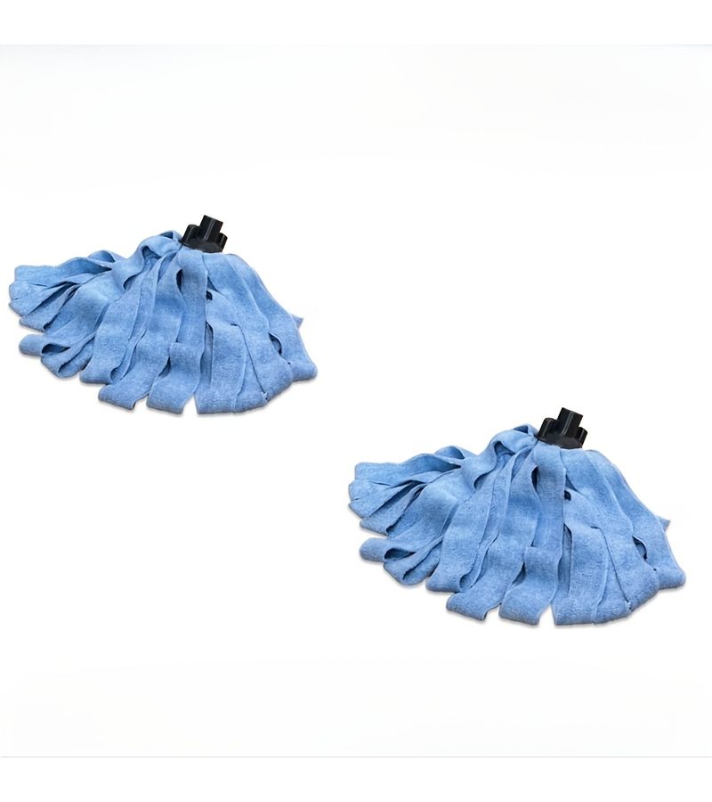 2 Pack Blue Microfiber Spin Mop Replacement Heads Compatible With O Cedar Mops Easy Wring Refills For Efficient Cleaning Picks Up Dust Dirt Hair And Grease
