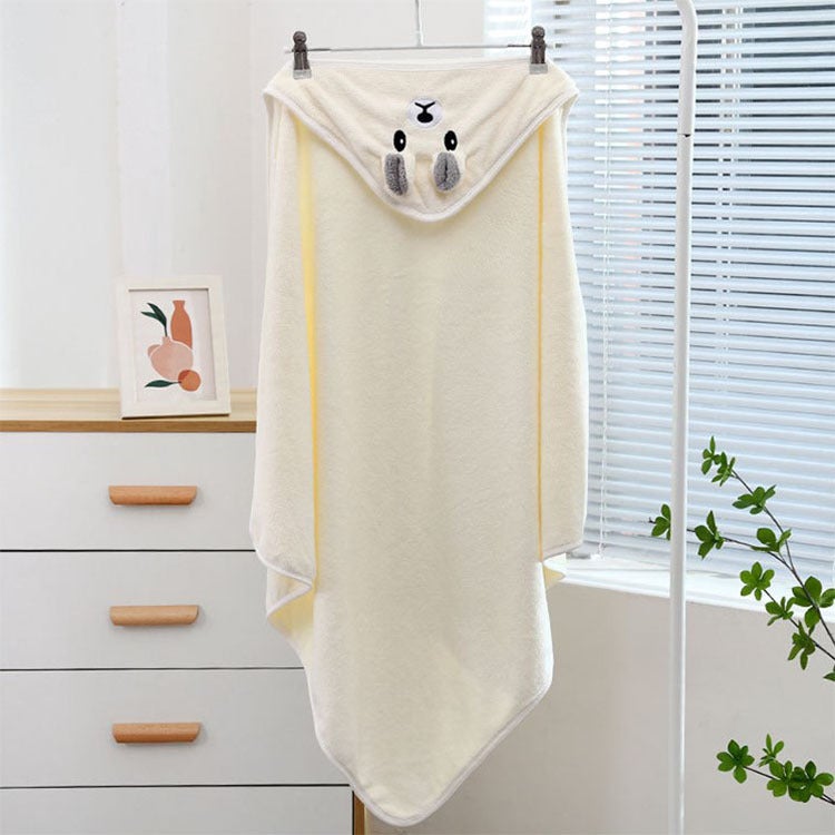 Coral Fleece Cushion Cartoon Thickened Household Absorbent Hooded Poncho Wearing Hooded Children'S Bath Towel - Image 2