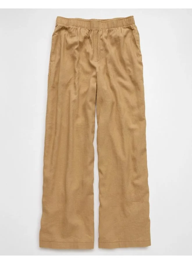 امريكان ايجل AE Weekend Vibes Linen-Blend Pull-On Pant