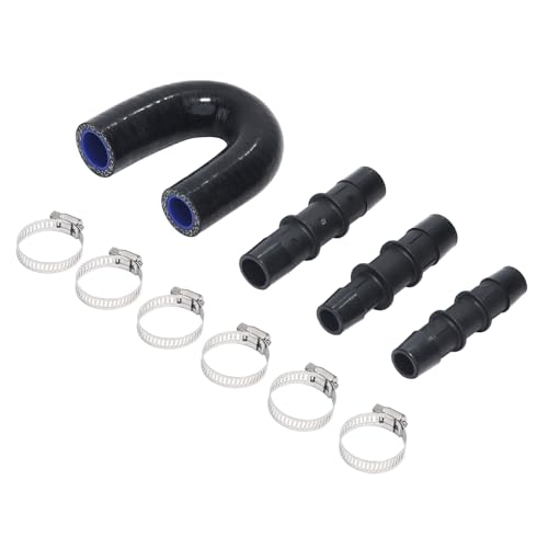 KDP 3-ply Reinforced Silicone Engine Heater Core Bypass Kit with 5/8" 3/4" PA66-GF33 Hose Connector Universal Fit for Most Common Heater Hoses - Image 1