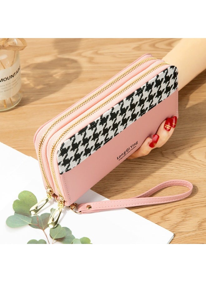 NIBEMINENT Women's Long Purse Double Zipper Student Thousand Bird Print Money Clip Large Capacity Clutch Bag Soft Coin Purse  - Image 1