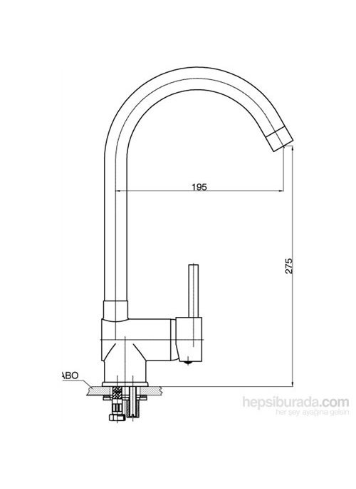 GPD Espina Single Body Sink Mixer  - Image 2
