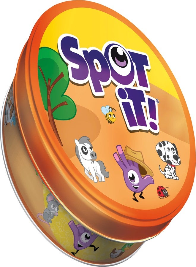 Asmodee Spot It! Animals (2024 Refresh) - Eco-Sleeve Edition, 5-in-1 Visual Perception Game for Quick Reflexes and Family Fun, Ages 4+, 2-8 Players, 15 Minute Playtime - Image 3