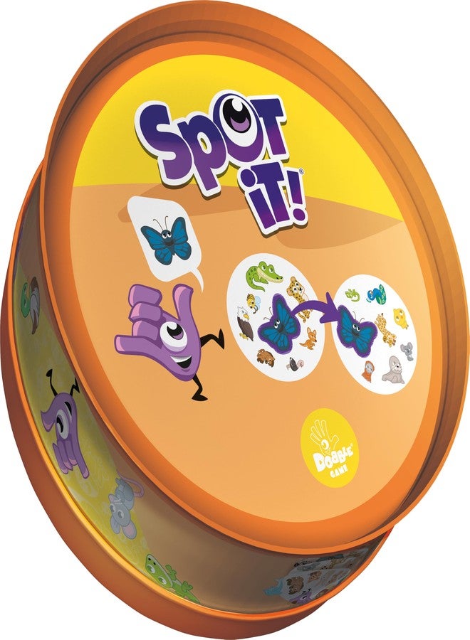 Asmodee Spot It! Animals (2024 Refresh) - Eco-Sleeve Edition, 5-in-1 Visual Perception Game for Quick Reflexes and Family Fun, Ages 4+, 2-8 Players, 15 Minute Playtime - Image 4