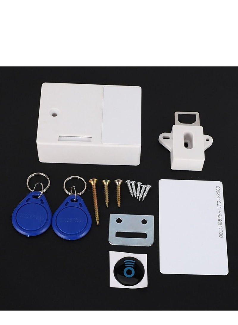 RFID Electronic Cabinet Lock DIY For Wooden Drawer Cabinet, Ready For Use & Programmable(White) - Image 3