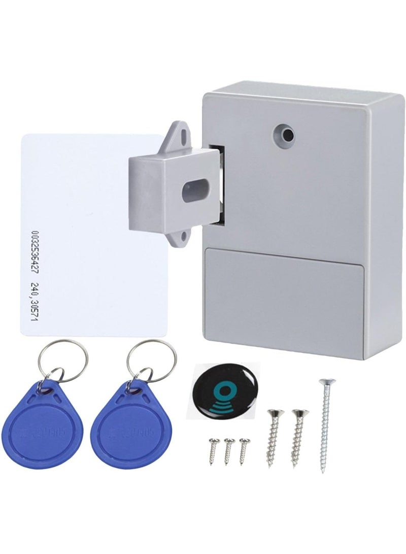 RFID Electronic Cabinet Lock DIY For Wooden Drawer Cabinet, Ready For Use & Programmable(White) - Image 1