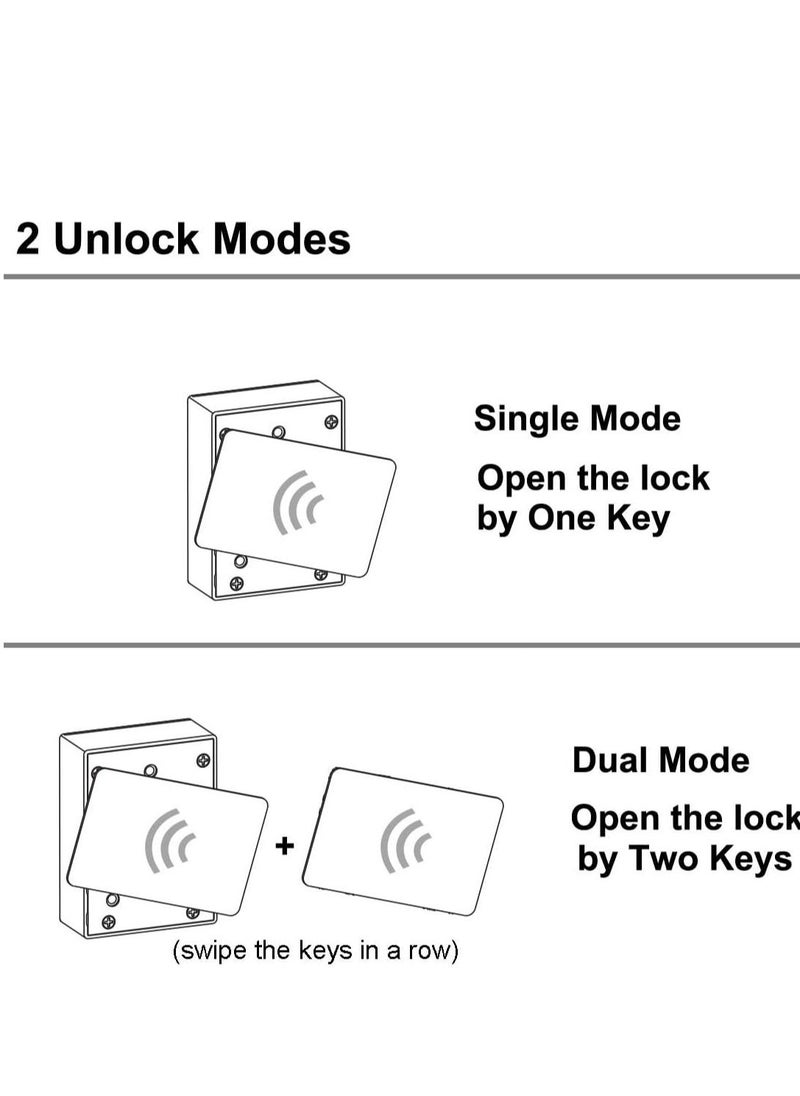 RFID Electronic Cabinet Lock DIY For Wooden Drawer Cabinet, Ready For Use & Programmable(White)