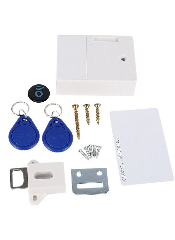 Generic RFID Electronic Cabinet Lock DIY For Wooden Drawer Cabinet, Ready For Use & Programmable(White)  - Image 1