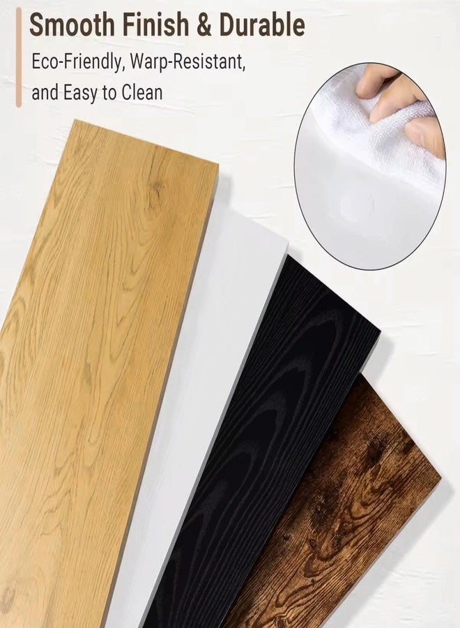 Vivelove 10.2 Inches Floating Shelves Wall Mounted, 10" Deep Wall Shelves for Bedroom, Bathroom, Living Room, Kitchen, Office, Home Decor, Modern Shelf, Set of 2, Black, 10.2x10.2x1.5 - Image 4