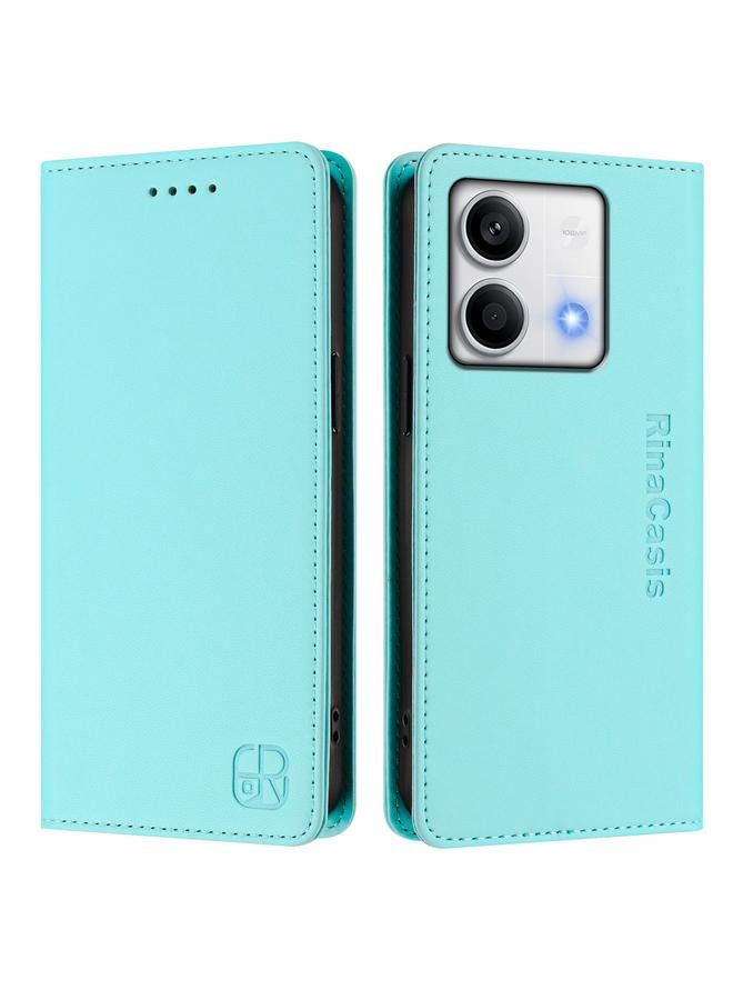 erorex Case For Redmi Note 13 5G Global RC01 Dual-Folded Magnetic Suction RFID Leather Phone Case - Image 2