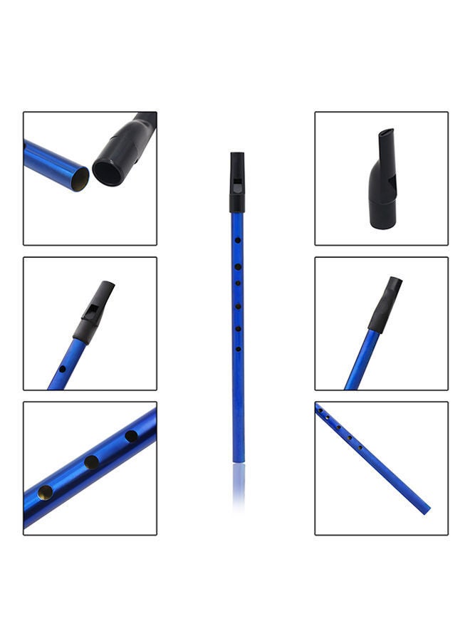 NIBEMINENT Deluxe Traditional Tin Penny Whistle Brass 6-Holes Wind Instrument Key Of D 30.3x1.2x1.2cm  - Image 3