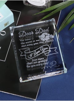 RARELY Dad Birthday Gifts from Daughter and Son Father Day Gift, Unique Personalized Crystal Keepsake Paperweight  - Image 3