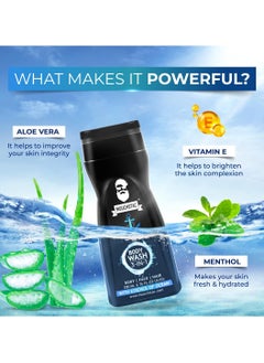 MUUCHSTAC Ocean 3-in-1 Body Wash for Men | Clear Skin, Controls Sweat, Fights Body Acne & Bad Odour, Shower Gel for Long-Lasting Fresh | 182 ml  - Image 5