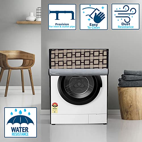 Wings Star Front Load Washing Machine Cover for LG 7 Kg & 7.5Kg (60cmsX53cmsX86cms) | Waterproof & Dust-Proof Front Load Washing Machine Cover For LG | Washing Machin Cover, KUM12 - Image 2