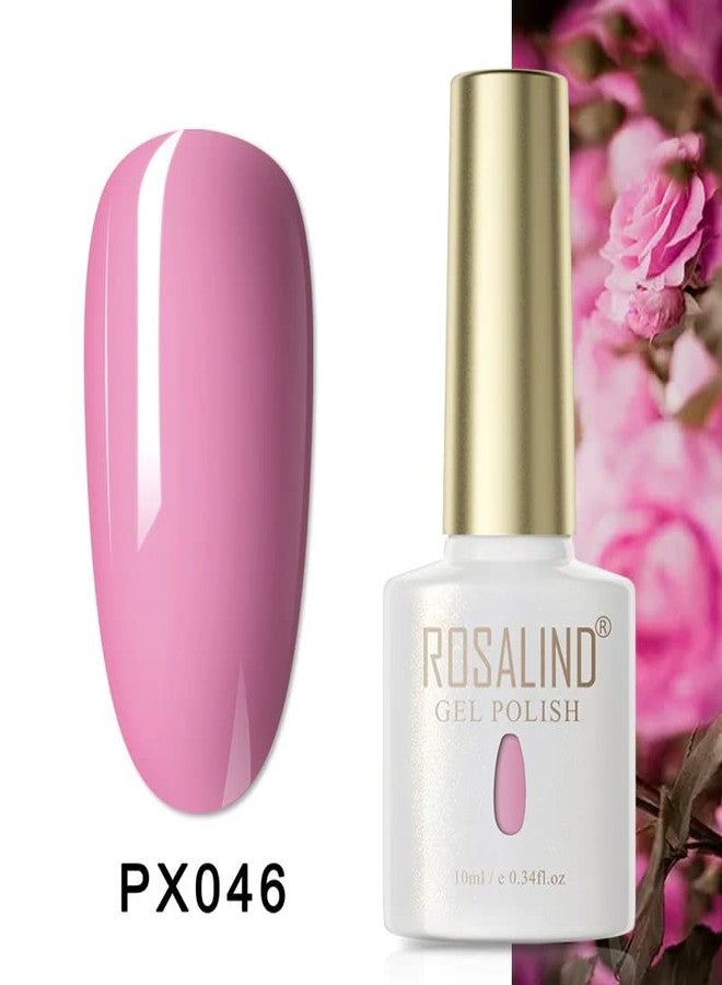 ROSALIND UV Gel Polish Soak Off 10ml Pure Color Nail Gel Bright For Nail Art Design LED/UV Lamp Semi Permanent Varnishes Hybrid Manicure Nails Art Nail Polish Gel Polish (RAF-PX046) - Image 2