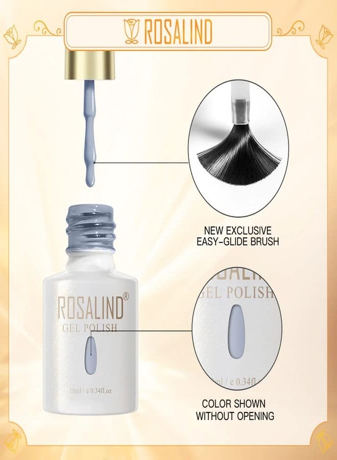 ROSALIND UV Gel Polish Soak Off 10ml Pure Color Nail Gel Bright For Nail Art Design LED/UV Lamp Semi Permanent Varnishes Hybrid Manicure Nails Art Nail Polish Gel Polish (RAF-PX046) - Image 5