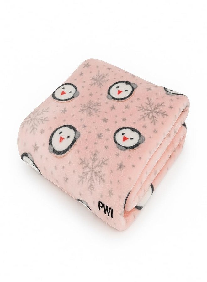 PWI Supersoft Baby Blanket Wrapper for Newborn | 30x40 inches | Lightweight AC Blanket for 0-2 Years | Ultra Soft & Skin-Friendly | Pack of 1(Peach) - Image 1