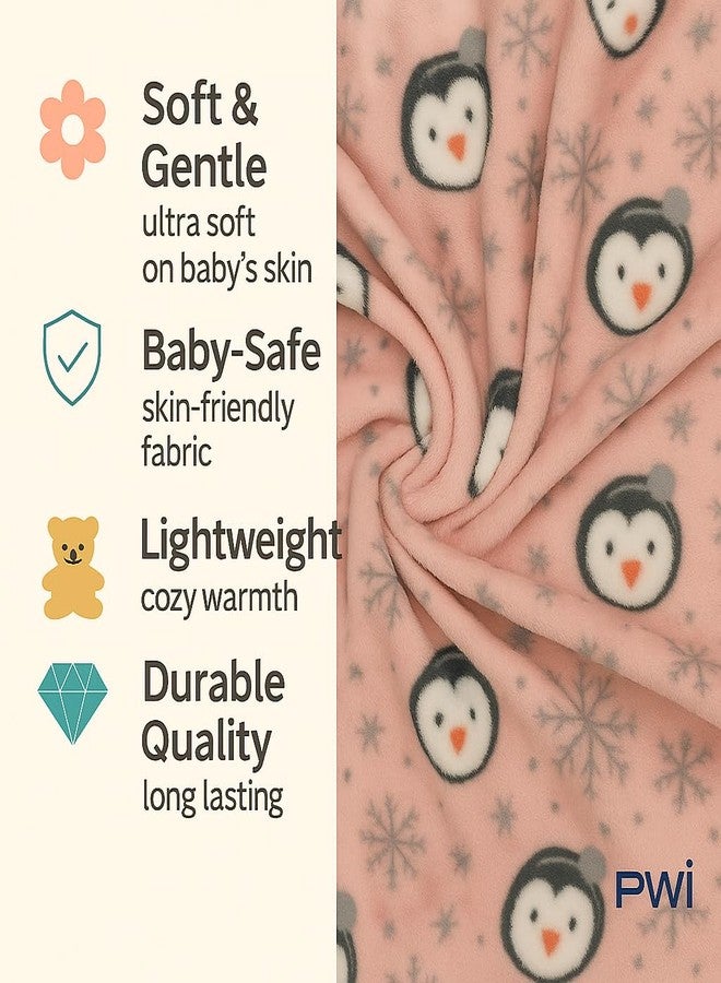 PWI Supersoft Baby Blanket Wrapper for Newborn | 30x40 inches | Lightweight AC Blanket for 0-2 Years | Ultra Soft & Skin-Friendly | Pack of 1(Peach) - Image 4
