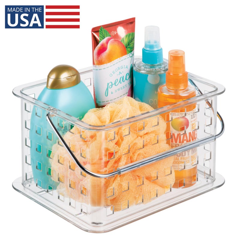 iDesign Small Clear Shower Caddy with Handle, Portable Shower Organizer for Dorm or Bathroom - Image 2