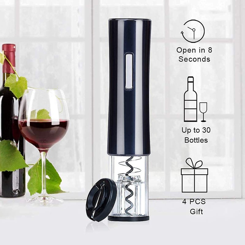 LOMESH LOMESH Electric Wine Bottle Opener Automatic Wine Opener Corkscrew with Foil Cutter Reusable Wine Opener Gift for Waiter Women in Home Kitchen Party Bar Outdoor  - Image 5