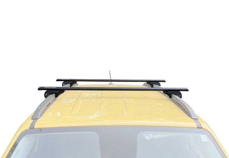 BrightLines 53" All Black Universal Crossbars Roof Racks Compatible with Raised Roof Side Rails for Kayak Luggage ski Bike Carrier, a Set of 2 (Black) - Image 2
