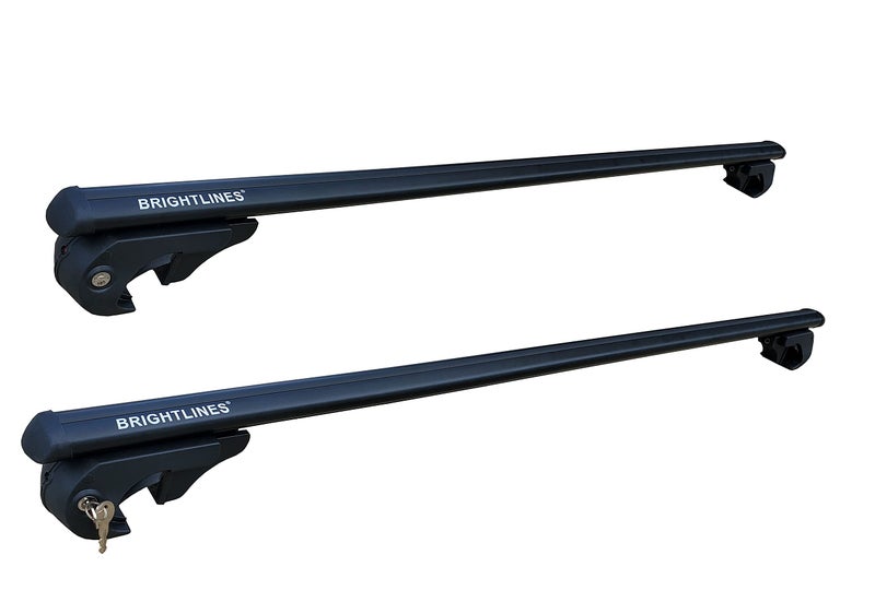 BrightLines 53" All Black Universal Crossbars Roof Racks Compatible with Raised Roof Side Rails for Kayak Luggage ski Bike Carrier, a Set of 2 (Black) - Image 3