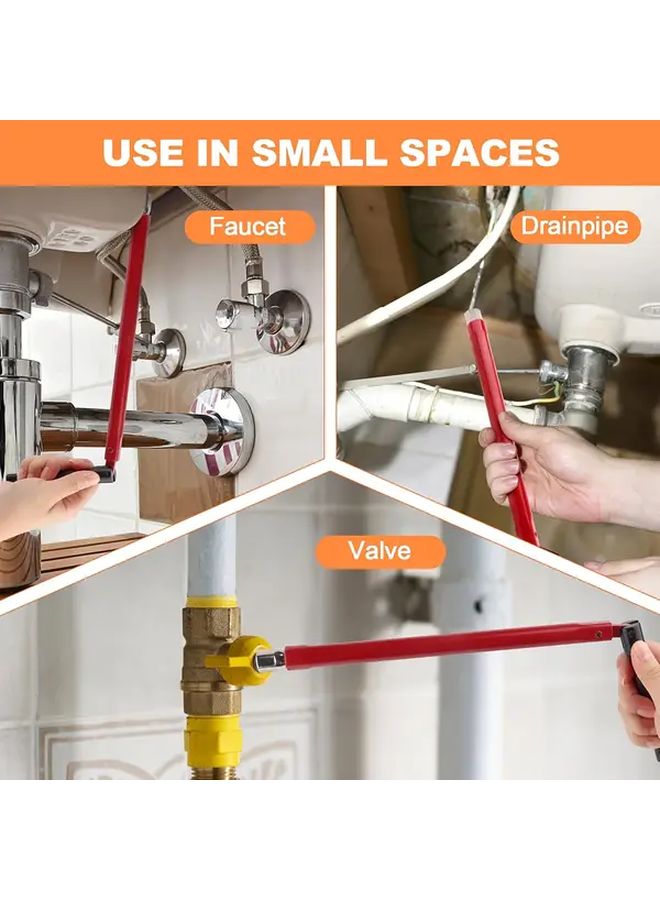 Red Tube Sink Faucet Wrench Basin Tap Key Nut Driver Tool for 8 13mm Installation - Image 3