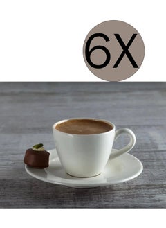 bonna Porcelain 12 Piece 80 cc Rita Turkish Coffee Cup Set 