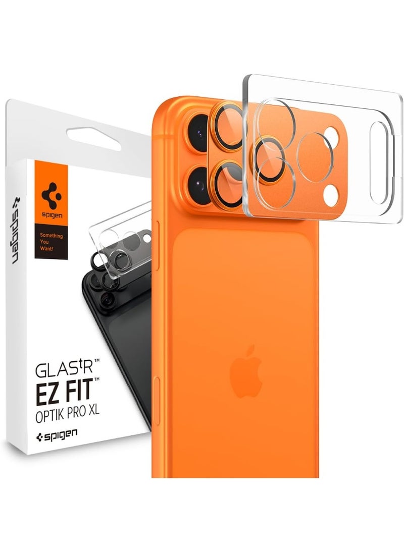 Spigen GLAStR EZ-Fit Optik Pro XL for iPhone 17 PRO Camera Lens Protector [1 Pack] - Cosmic Orange - Image 1