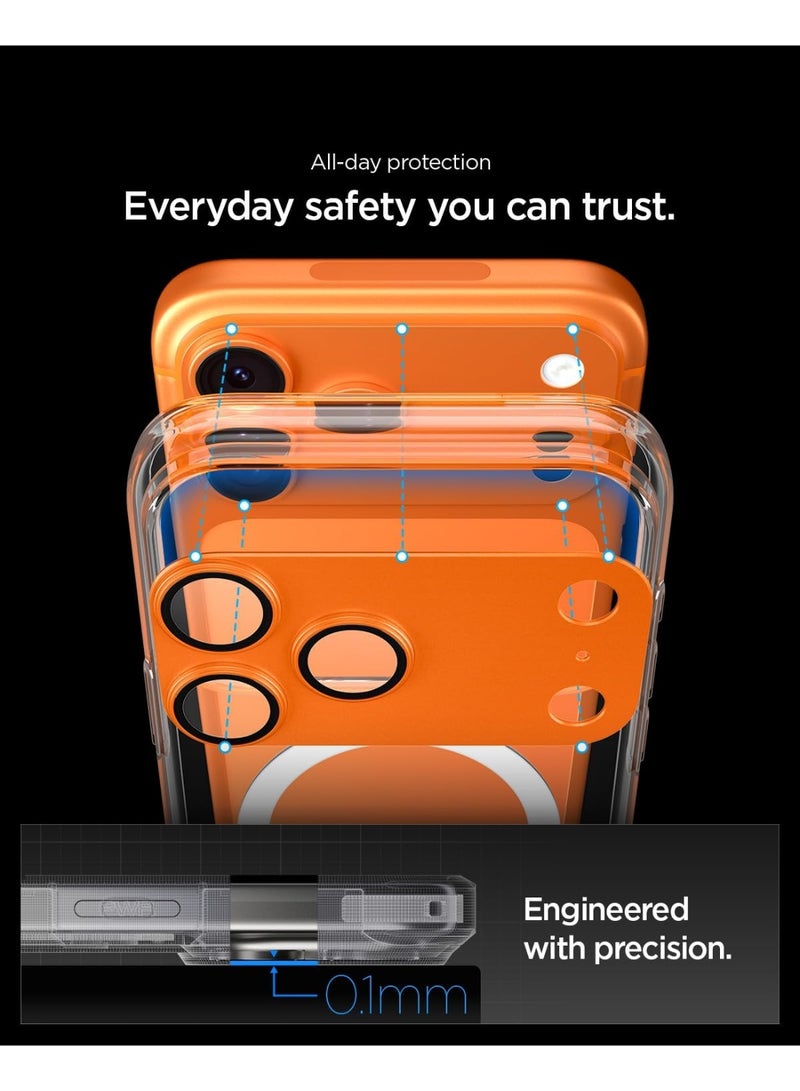 Spigen GLAStR EZ-Fit Optik Pro XL for iPhone 17 PRO Camera Lens Protector [1 Pack] - Cosmic Orange - Image 3